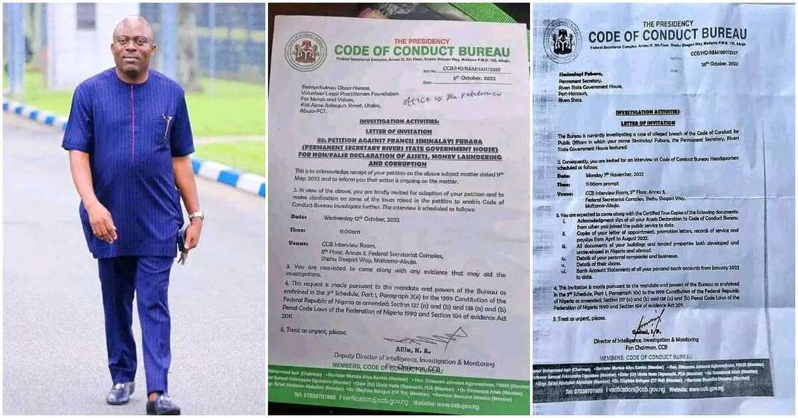 Sim Fubara, Code of Conduct Bureau, 2023 elections, Governor Nyesom Wike, Rivers PDP Sim Fubara, Code of Conduct Bureau, 2023 elections, Governor Nyesom Wike, Rivers PDP