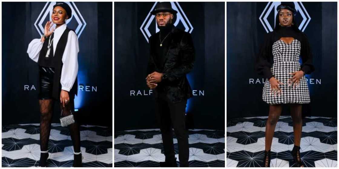 Photos of Nigerian celebrities at an event. Photos of Nigerian celebrities at an event.