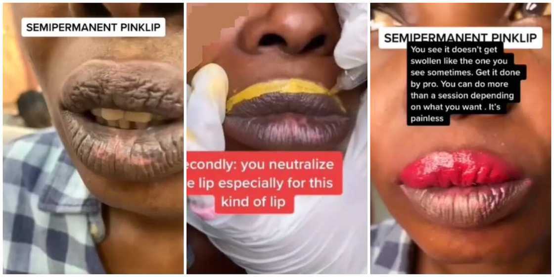 Screenshots of the lady's lips. Screenshots of the lady's lips.