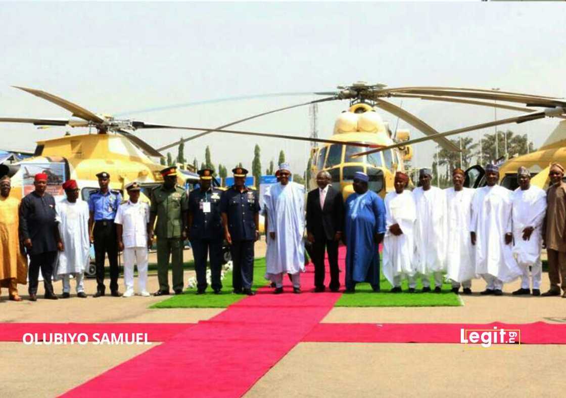 Buhari inducts 109 power and MI-171E combat helicopters to fight insurgency Buhari inducts 109 power and MI-171E combat helicopters to fight insurgency