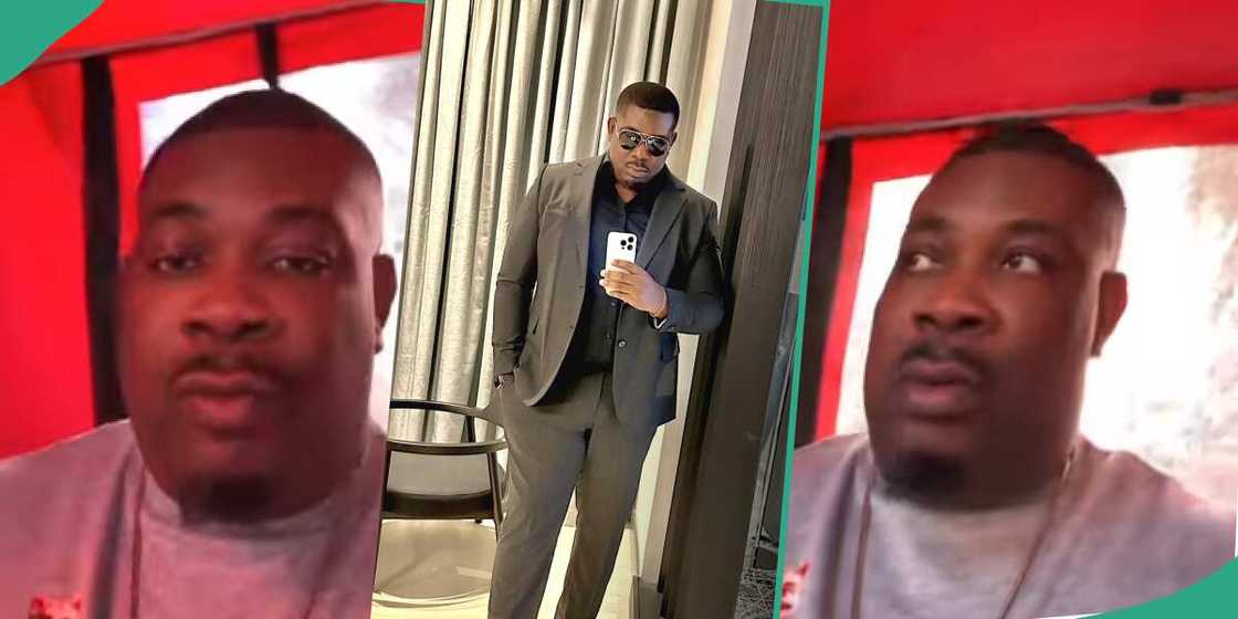 Don Jazzy rides in Keke Napep in New York.