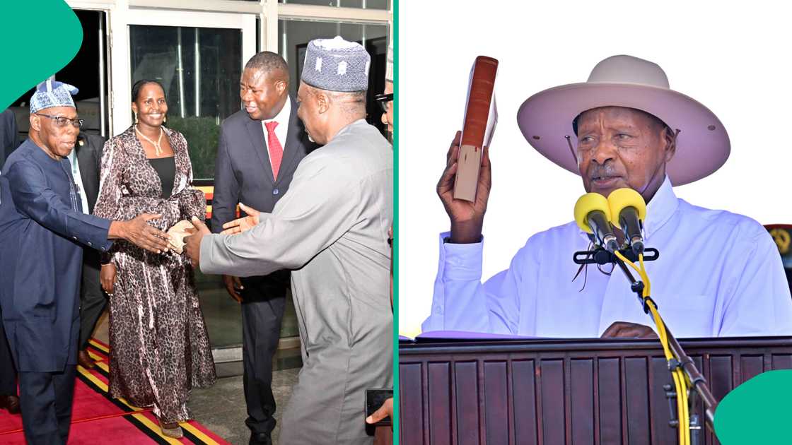 Olusegun Obasanjo joins dignitaries at Yoweri Museveni’s inauguration ceremony in Uganda. Olusegun Obasanjo joins dignitaries at Yoweri Museveni’s inauguration ceremony in Uganda.