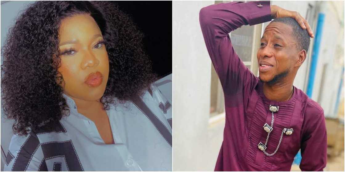 Toyin Abraham and a fan Toyin Abraham and a fan