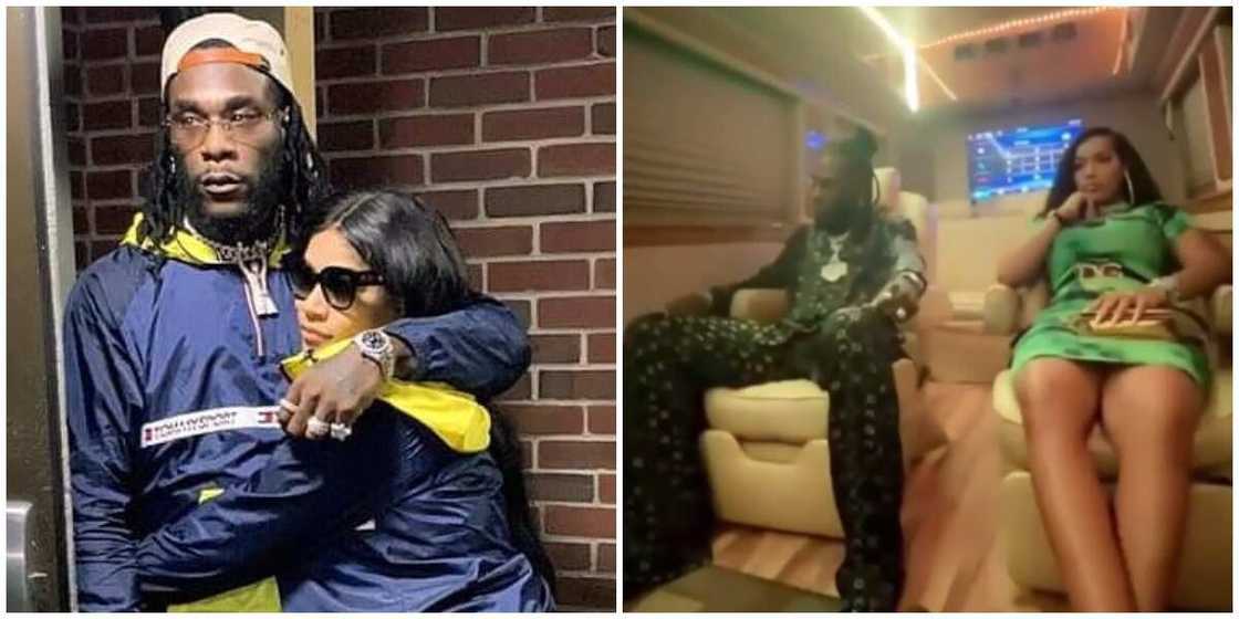 Burna Boy and girlfriend Steff London sighted chilling together in Lagos Burna Boy and girlfriend Steff London sighted chilling together in Lagos