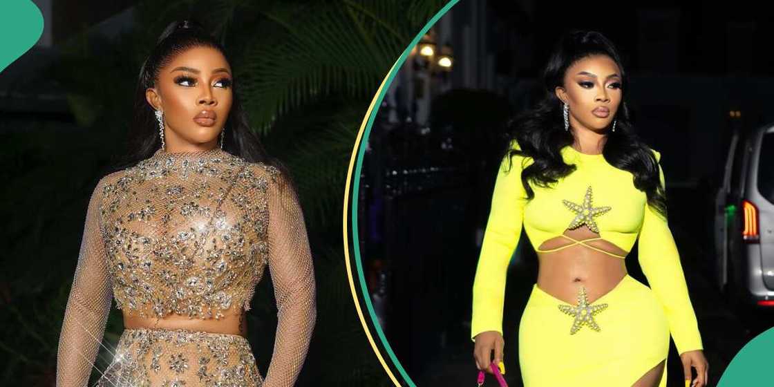 Toke Makinwa responds to X user who claim people in power spend stolen money on her. Toke Makinwa responds to X user who claim people in power spend stolen money on her.