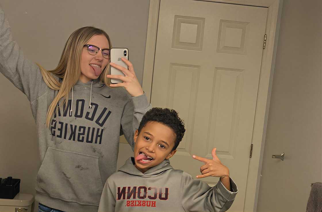 Paige Bueckers and Drew Bueckers