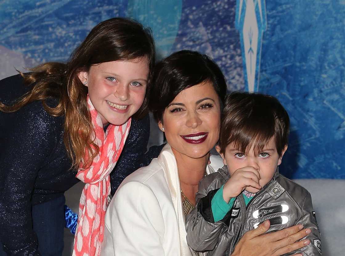 Actress Catherine Bell and her two children