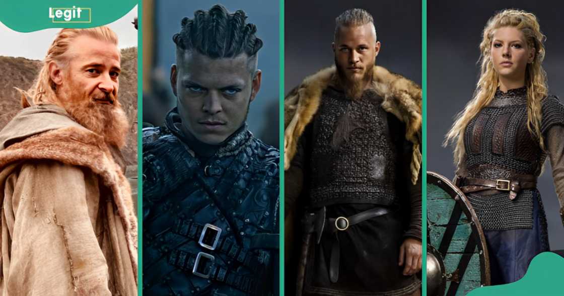 Actors playing Viking characters, Erik The Red, Björn Ironside, Ivar the Boneless, and Lagertha