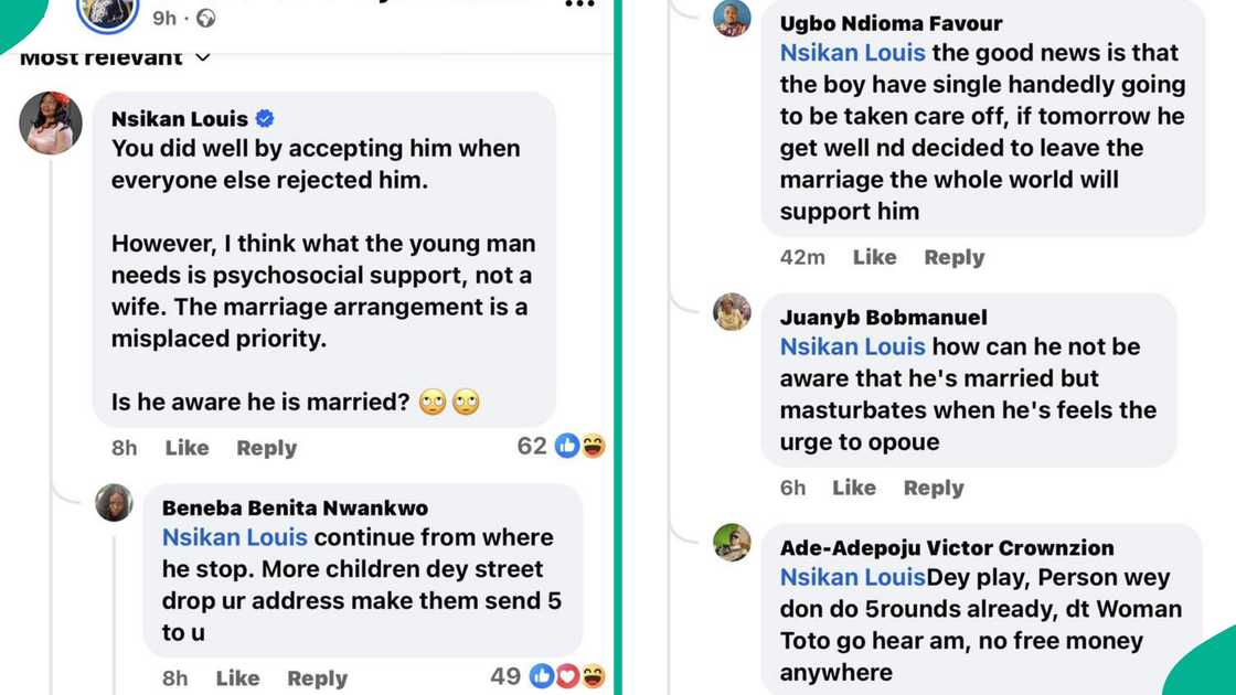 A woman who slammed the OPM pastor for marrying off his autistic son faces criticism.