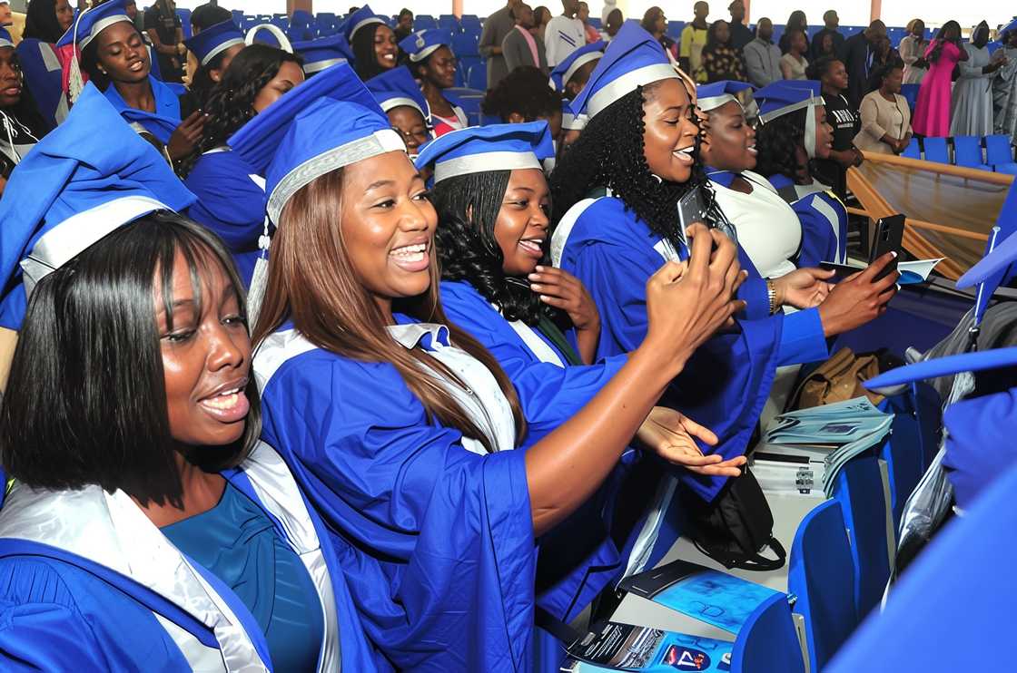 Babcock University nursing students celebrate during the 21st Induction Ceremony Babcock University nursing students celebrate during the 21st Induction Ceremony
