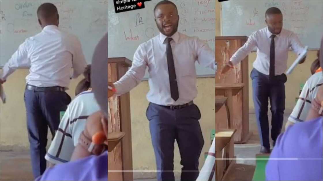 Nigeria lecturer dances in class Nigeria lecturer dances in class