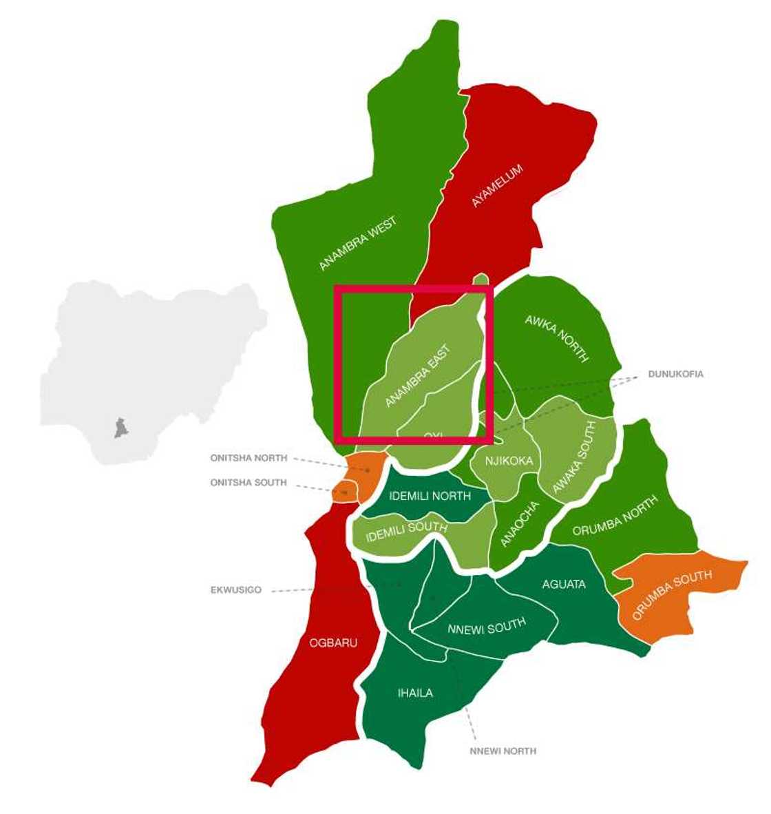 Anambra East location