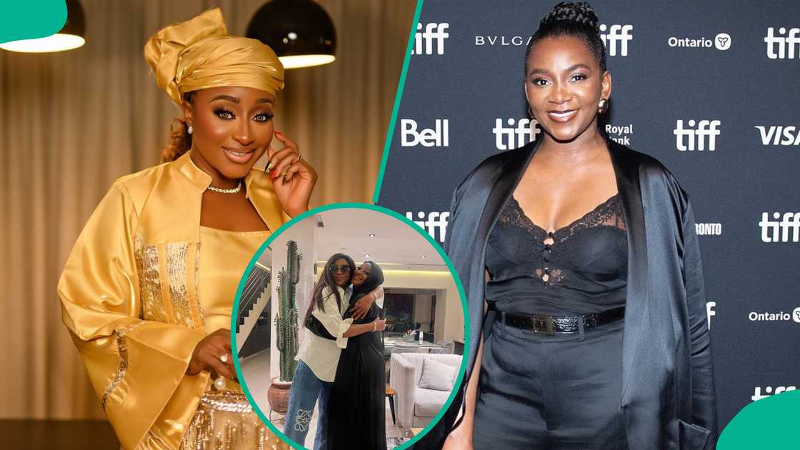Genevieve Nnaji and Ini Edo at an event. Genevieve Nnaji and Ini Edo at an event.