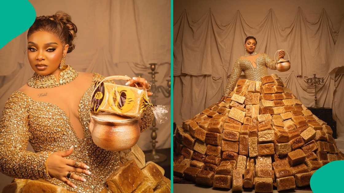 Queen Mercy Atang becomes most talked about over bread dress to AMVCA Queen Mercy Atang becomes most talked about over bread dress to AMVCA