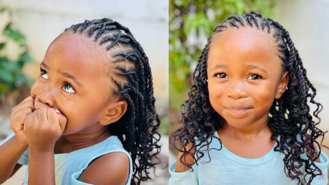 Brazilian wool hairstyle for kids