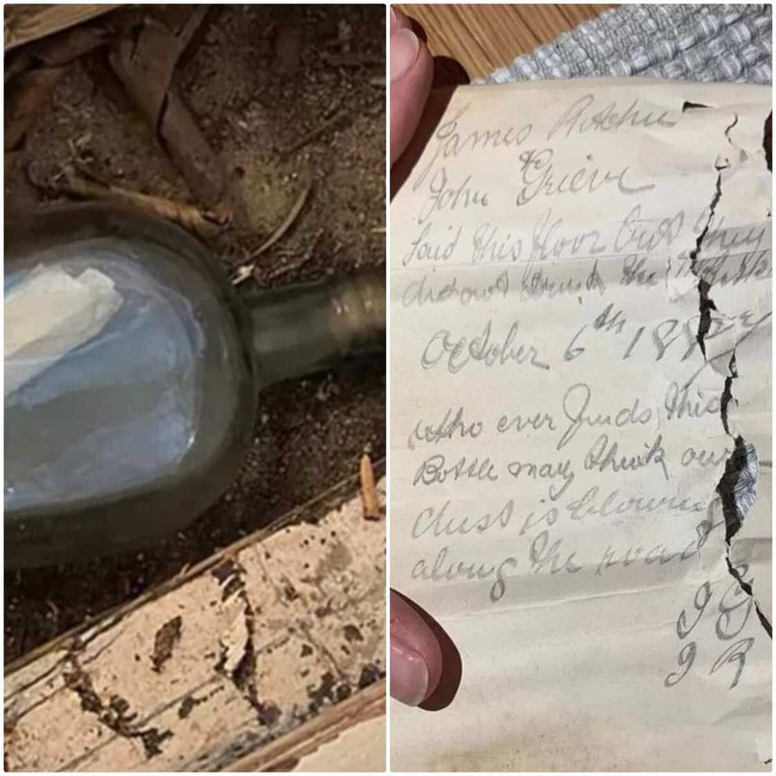 Incredible: Note Signed 135 Years ago Found Under a Floor Board Incredible: Note Signed 135 Years ago Found Under a Floor Board