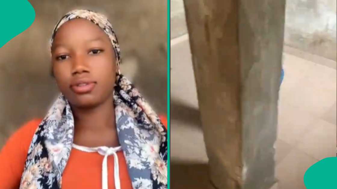 Lady dislikes room shown to her by Lagos house agent. Lady dislikes room shown to her by Lagos house agent.