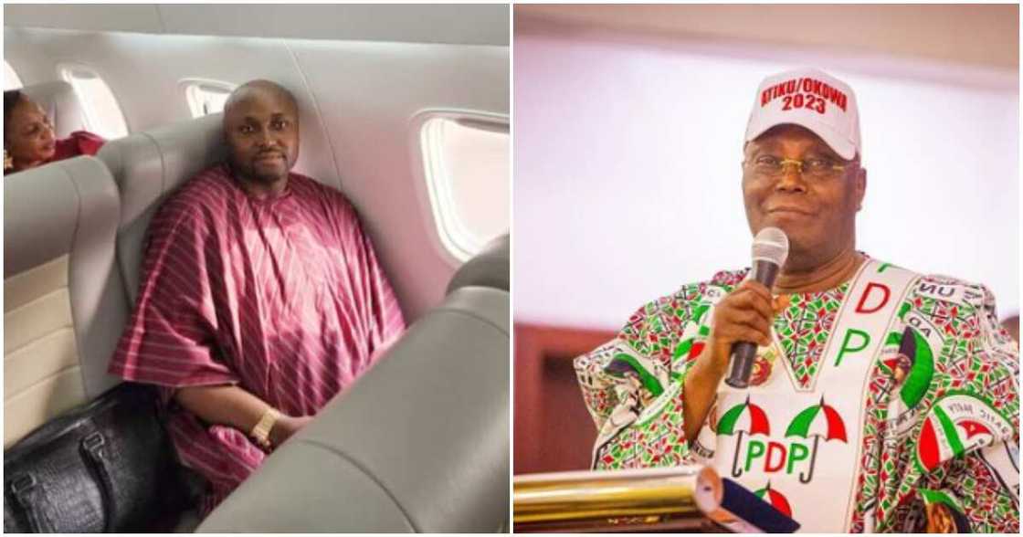 Davido's Isreal on Atiku Abubakar's wife's entourage.