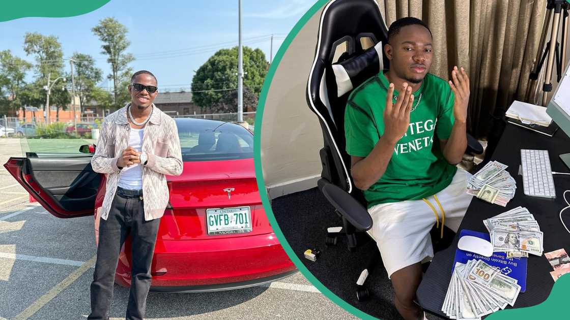 Habby Forex posing next to a car and also showing off his money Habby Forex posing next to a car and also showing off his money