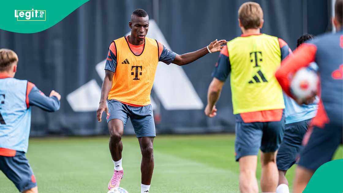 Nicolas Jackson, Harry Kane, Bayern Munich, Germany, Bundesliga. Nicolas Jackson, Harry Kane, Bayern Munich, Germany, Bundesliga.