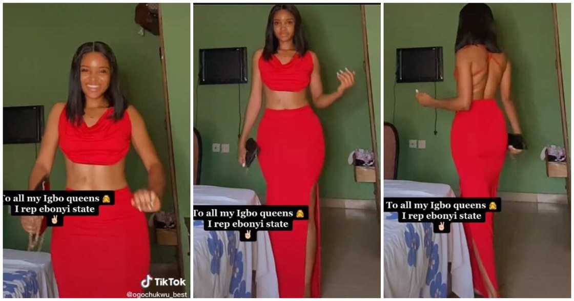 Tall curvy Ebonyi lady dancing