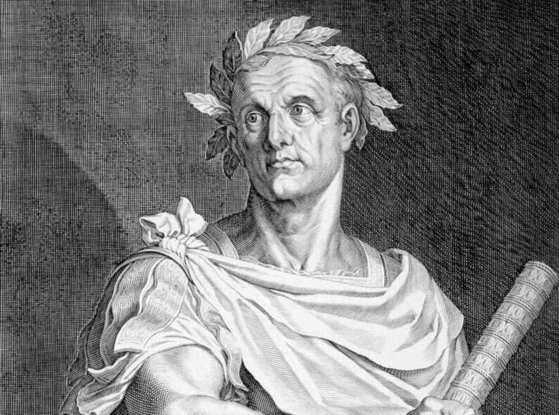 A black and white portrait of Julius Caesar (c100-44 BC) A black and white portrait of Julius Caesar (c100-44 BC)