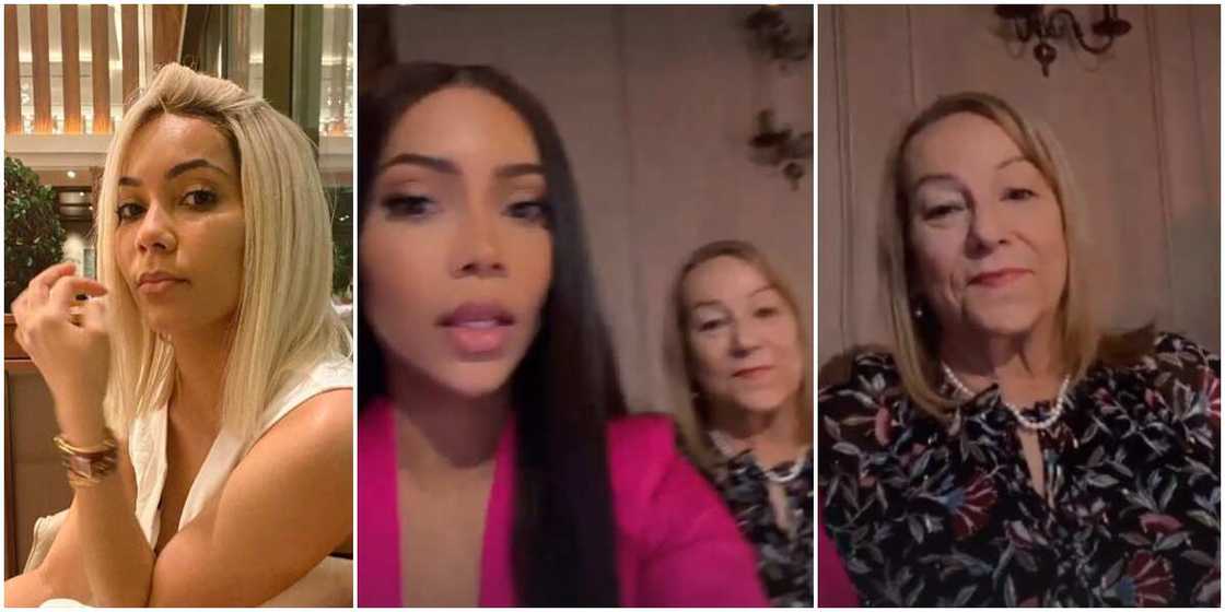 BBNaija's Maria shows off her white mum in rare 5-seconds clip BBNaija's Maria shows off her white mum in rare 5-seconds clip