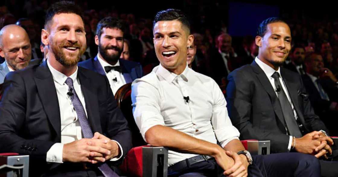 Cristiano Ronaldo and Lionel Messi during a past event. Photo: Getty Images.