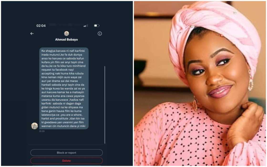 Bawan Allah ya yi wa Hadiza Gabon zagin cin mutunci, ta yi masa martani da kyakyawar addu'a Bawan Allah ya yi wa Hadiza Gabon zagin cin mutunci, ta yi masa martani da kyakyawar addu'a