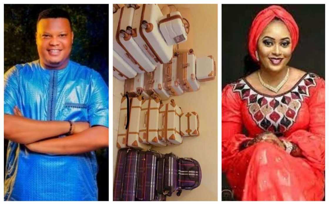 Kannywood: Bidiyon dankararrun akwatinan lefe 16 da Bashir Maishadda ya yiwa amaryarsa Hassana Kannywood: Bidiyon dankararrun akwatinan lefe 16 da Bashir Maishadda ya yiwa amaryarsa Hassana