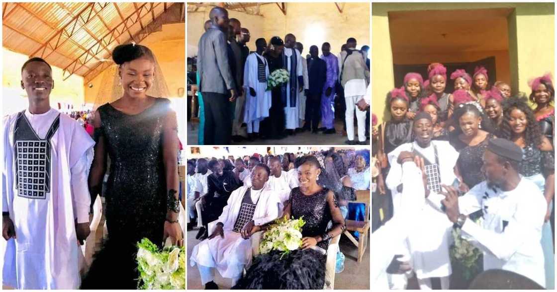 Wedding on a Wednesday, Nigerian lady wears black dress for her wedding, no suit, no wedding reception Wedding on a Wednesday, Nigerian lady wears black dress for her wedding, no suit, no wedding reception