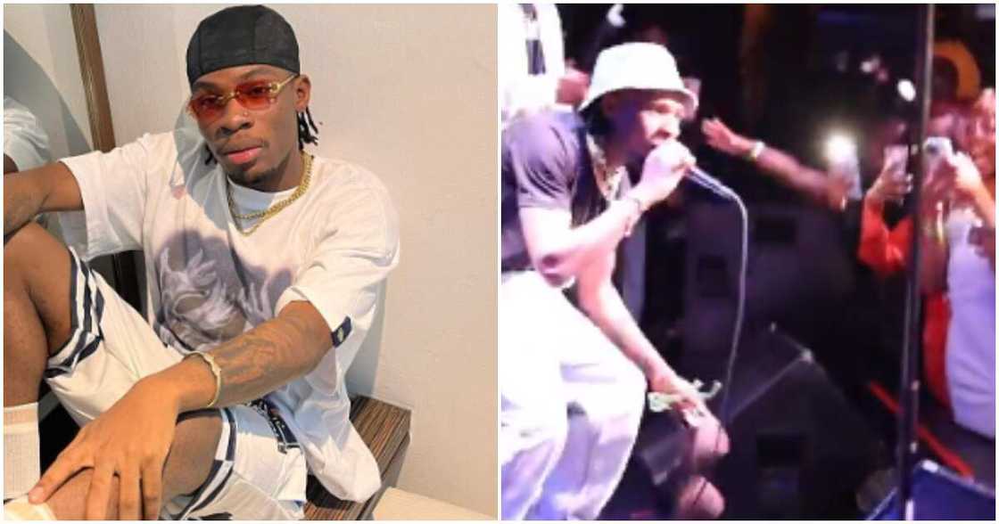 Fan throws bra at Joeboy Fan throws bra at Joeboy