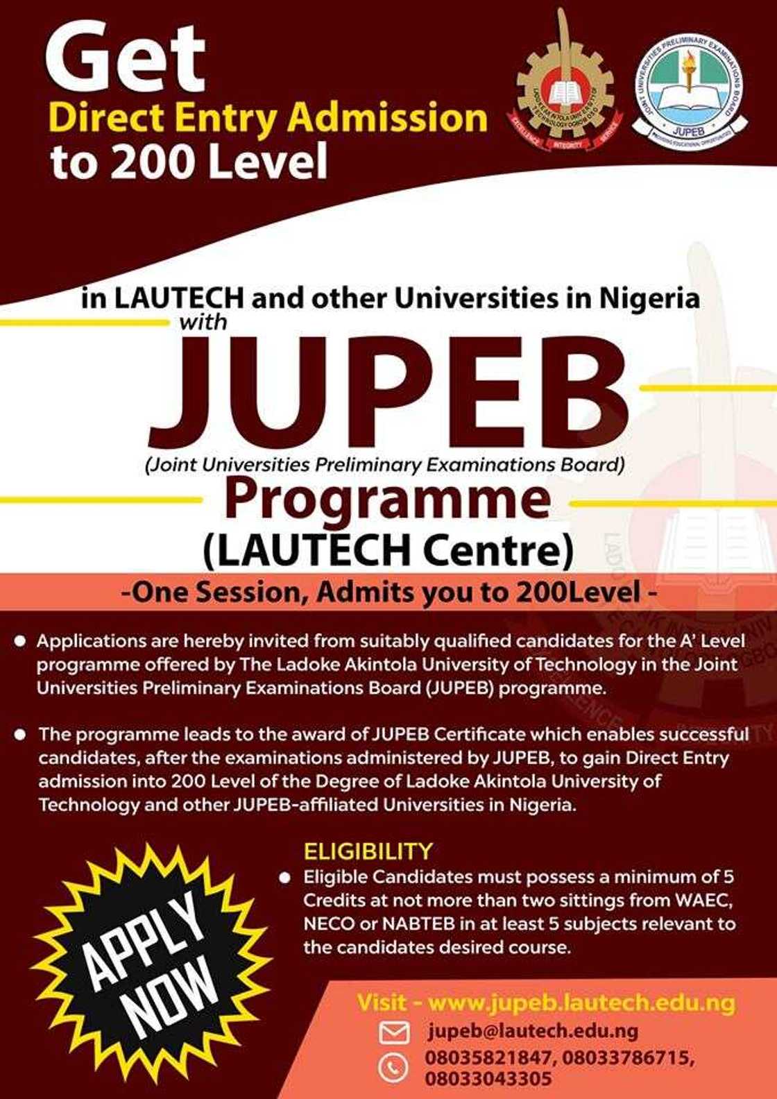 lautech admission portal 2019/20