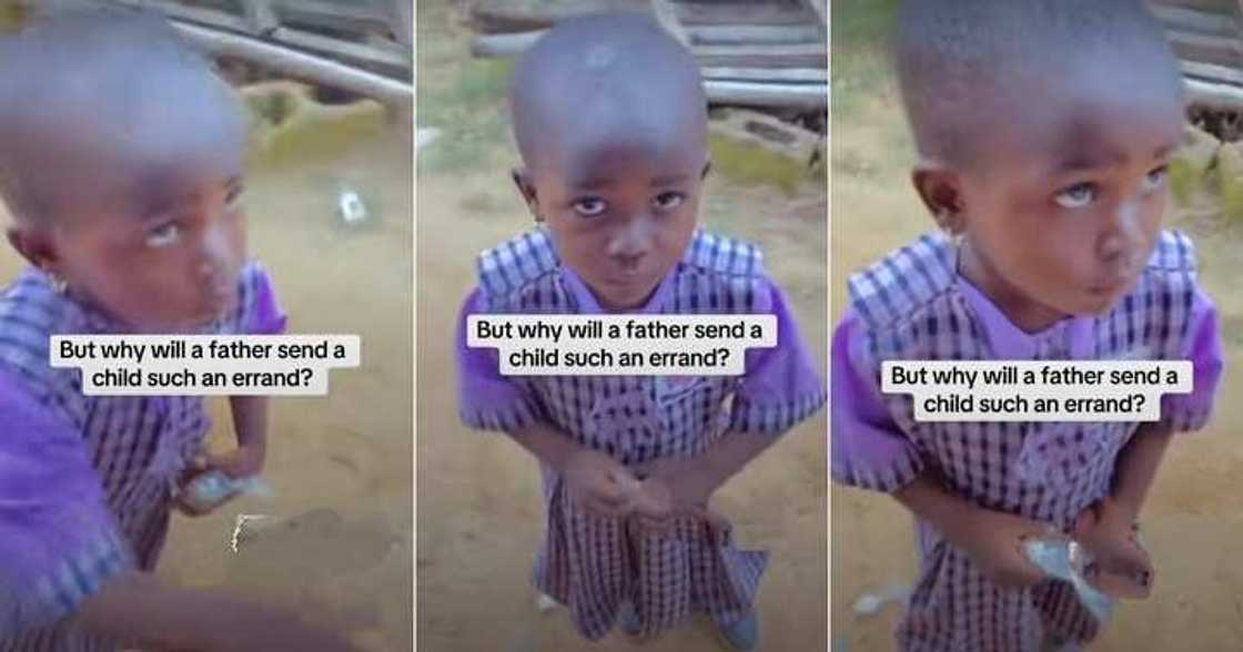 Little girl visits shop to buy unexpected item for her father Little girl visits shop to buy unexpected item for her father