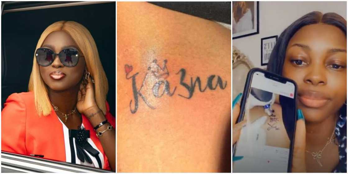Nigerians react as BBNaija's Ka3na slams lady who tattooed her name on her thigh Nigerians react as BBNaija's Ka3na slams lady who tattooed her name on her thigh