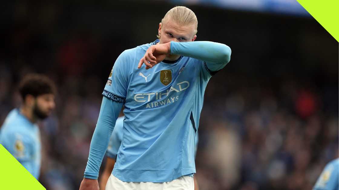 Erling Haaland, Josko Gvardiol, Manchester City z Everton, Etihad Stadium, Manchester, England, Premier League. Erling Haaland, Josko Gvardiol, Manchester City z Everton, Etihad Stadium, Manchester, England, Premier League.