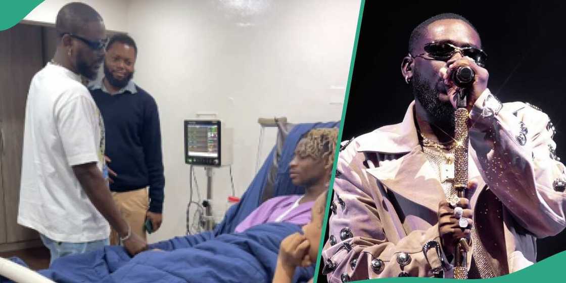 Reactions as Adekunle Gold visits Khaid's hospital Reactions as Adekunle Gold visits Khaid's hospital