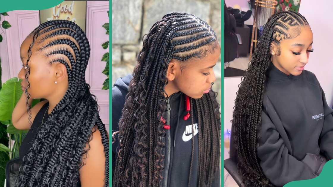 Goddess cornrow braids