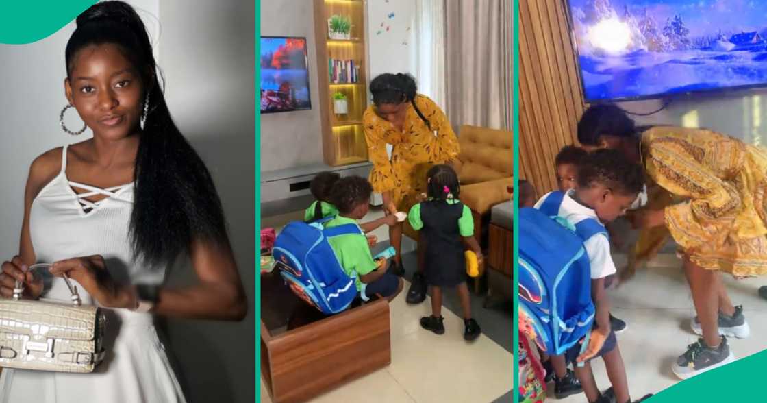 Reactions as mum shows ritual she does on her kids before taking them to school