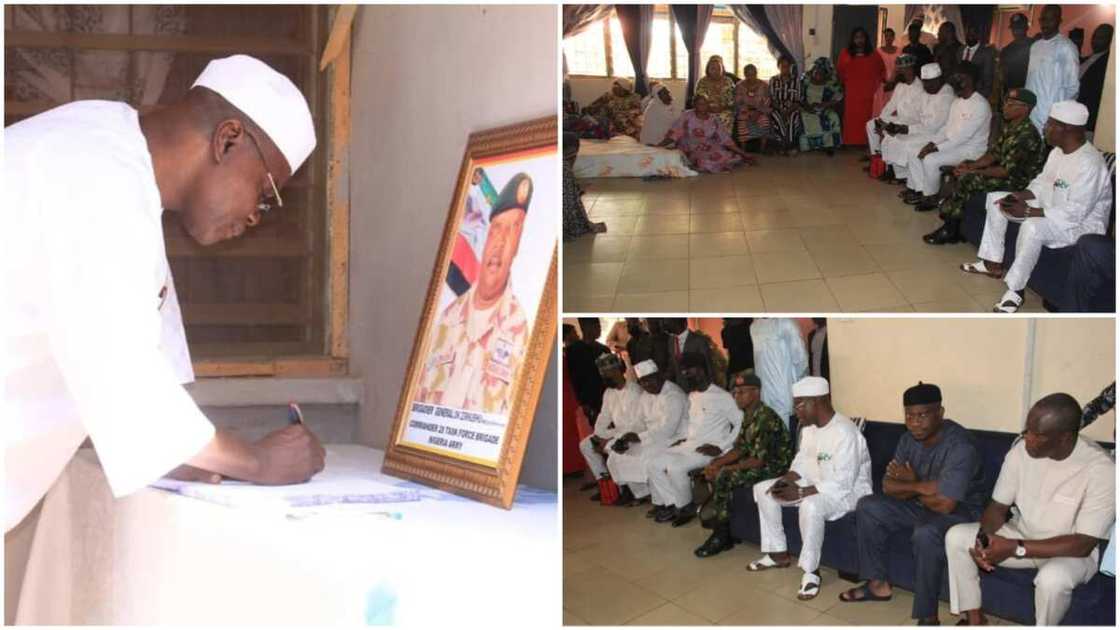 Brig Gen Dzarma Zirkusu: COAS Faruk Yahaya Visits Family of Commander Killed by ISWAP Terrorists Brig Gen Dzarma Zirkusu: COAS Faruk Yahaya Visits Family of Commander Killed by ISWAP Terrorists