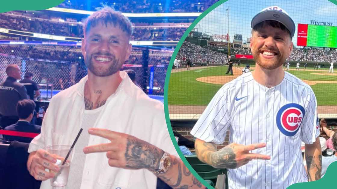 Kristen Hanby in a white shirt at an event and at a baseball game