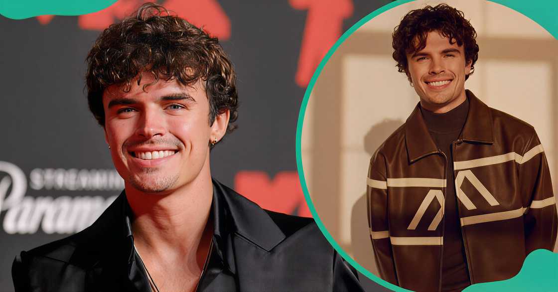 Nic Vansteenberghe poses on the red carpet of the MVA Awards. The model poses during a photoshoot Nic Vansteenberghe poses on the red carpet of the MVA Awards. The model poses during a photoshoot