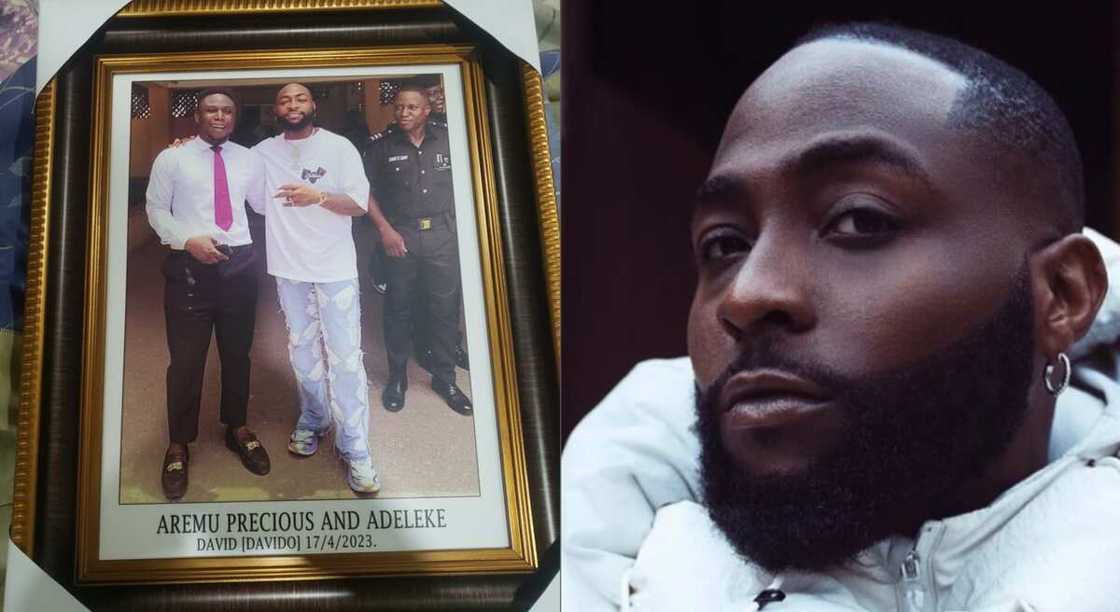 Photos of a Nigerian man and singer, Davido.