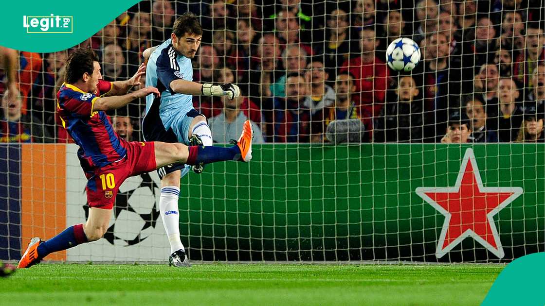 Barcelona's Lionel Messi vies with Real Madrid's Iker Casillas during the Champions League in 2011. Photo by JOSEP LAGO Barcelona's Lionel Messi vies with Real Madrid's Iker Casillas during the Champions League in 2011. Photo by JOSEP LAGO