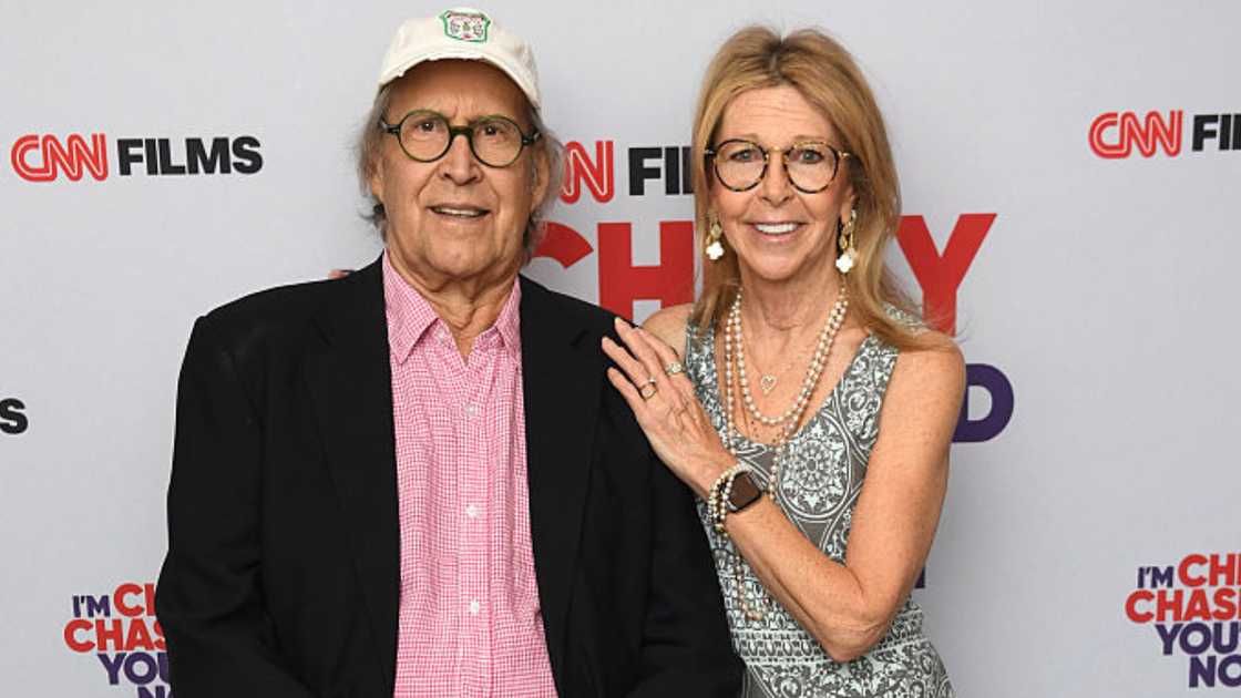 Chevy Chase and Jayni Chase in New York City.