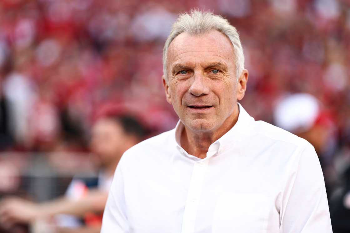 Joe Montana looks on before the start of an NFL game