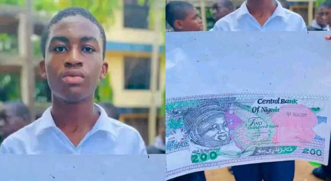 Magu Abraham, boy uses pencil to draw N200.