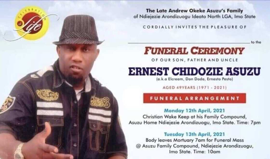 Veteran Actor Ernest Asuzu to be Buried on April 13 as Family Makes Announcement Veteran Actor Ernest Asuzu to be Buried on April 13 as Family Makes Announcement