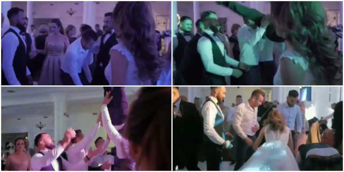 Groom breaks spine after landing on his head when pals threw him in the air and failed to make the catch Groom breaks spine after landing on his head when pals threw him in the air and failed to make the catch