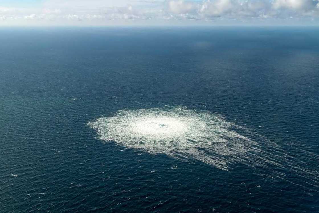 The vast leaks have caused underwater gas plumes, with significant bubbling at the surface of the sea The vast leaks have caused underwater gas plumes, with significant bubbling at the surface of the sea